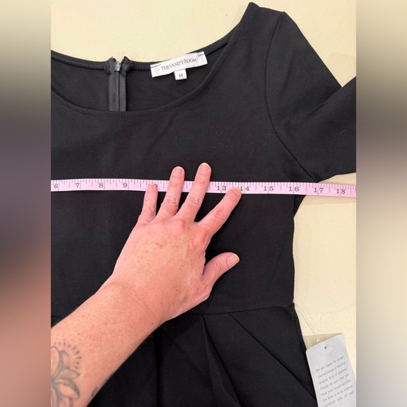 Nordstrom Black Sheath Dress with Bell Sleeves - Picture 8 of 9